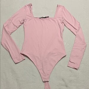 Pink Long Sleeve One Piece